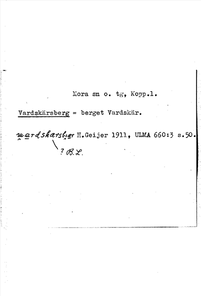 Bild på arkivkortet för arkivposten Vardskärsberg