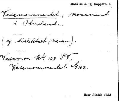 Bild på arkivkortet för arkivposten Vasamonumentet