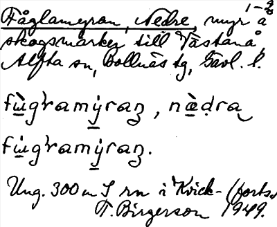 Bild på arkivkortet för arkivposten Fåglamyran, Nedre