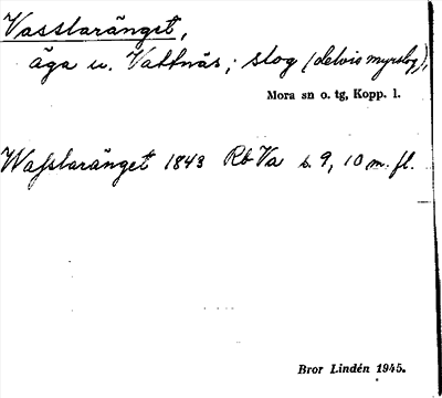 Bild på arkivkortet för arkivposten Vasslaränget