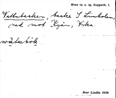 Bild på arkivkortet för arkivposten Vattubacken