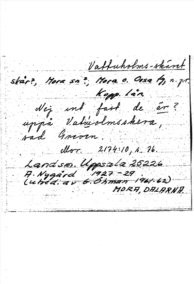 Bild på arkivkortet för arkivposten Vattuholms-skäret