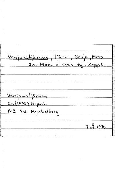 Bild på arkivkortet för arkivposten Venjanstjärnen
