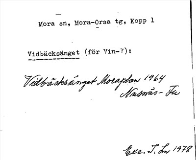 Bild på arkivkortet för arkivposten Vidbäcksänget