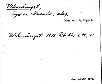 Bild på arkivkortet för arkivposten Vikaränget