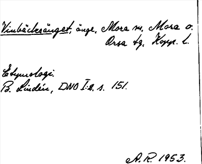 Bild på arkivkortet för arkivposten Vinbäcksänget