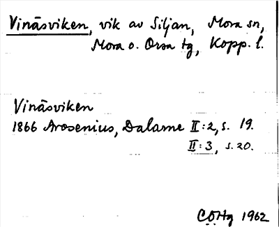 Bild på arkivkortet för arkivposten Vinäsviken