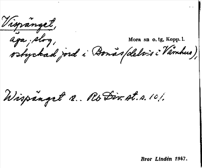 Bild på arkivkortet för arkivposten Vispänget