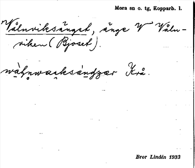 Bild på arkivkortet för arkivposten Vålnviksänget