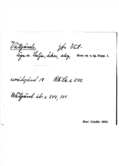 Bild på arkivkortet för arkivposten Våtgärde