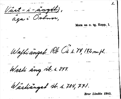 Bild på arkivkortet för arkivposten Väst-i-änge(t)