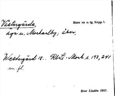 Bild på arkivkortet för arkivposten Västergärde