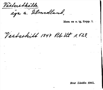Bild på arkivkortet för arkivposten Västerstkätte