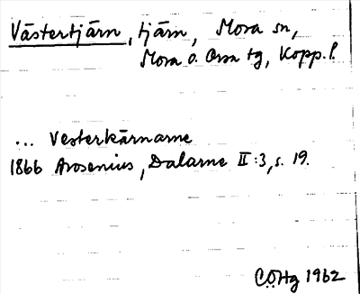 Bild på arkivkortet för arkivposten Västertjärn