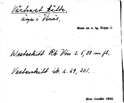 Bild på arkivkortet för arkivposten Västrast kätte