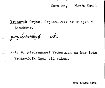 Bild på arkivkortet för arkivposten Yrjasvik