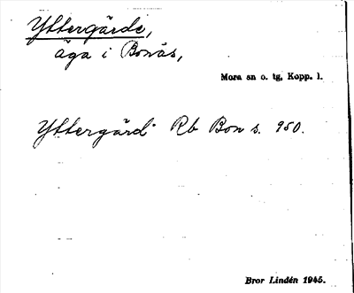Bild på arkivkortet för arkivposten Yttergärde