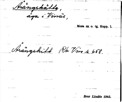 Bild på arkivkortet för arkivposten Årängskätte