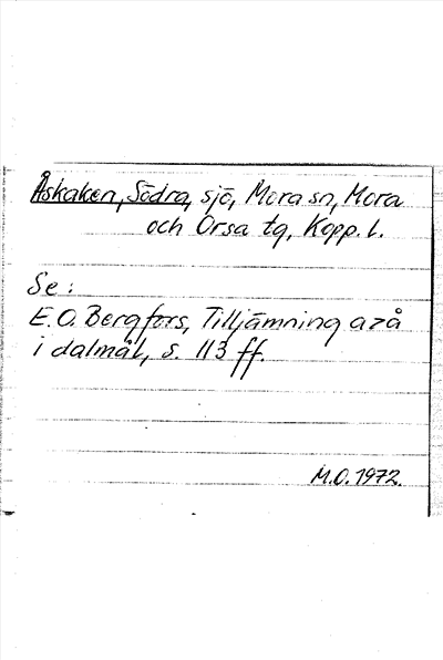 Bild på arkivkortet för arkivposten Åskaken, Södra