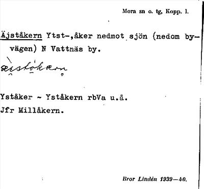 Bild på arkivkortet för arkivposten Äjsåkern