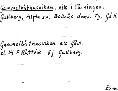Bild på arkivkortet för arkivposten Gammelbåthusviken