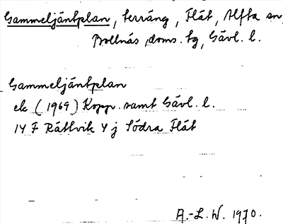 Bild på arkivkortet för arkivposten Gammeljäntplan