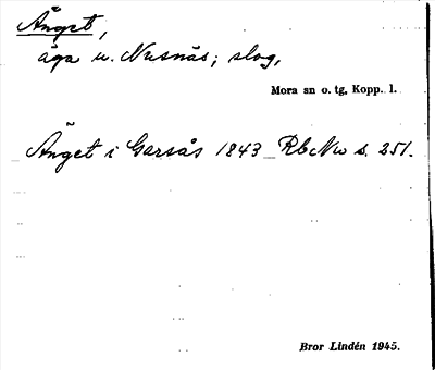 Bild på arkivkortet för arkivposten Änget