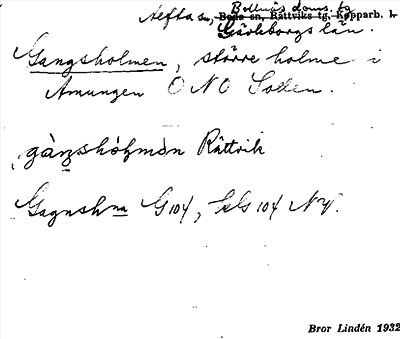 Bild på arkivkortet för arkivposten Gangsholmen