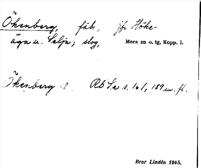 Bild på arkivkortet för arkivposten Ökenberg
