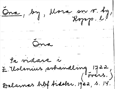 Bild på arkivkortet för arkivposten Öna