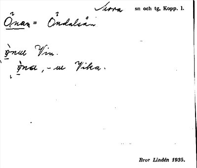 Bild på arkivkortet för arkivposten Önan