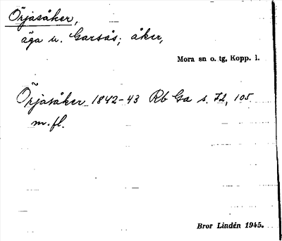 Bild på arkivkortet för arkivposten Örjasåker
