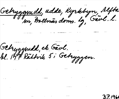 Bild på arkivkortet för arkivposten Getryggsudd