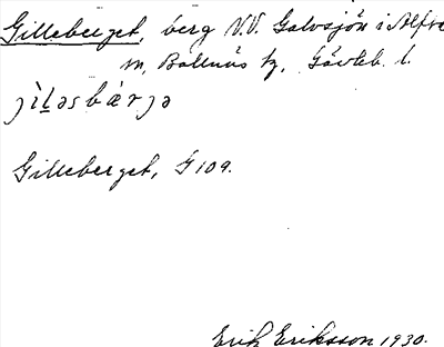Bild på arkivkortet för arkivposten Gilleberget