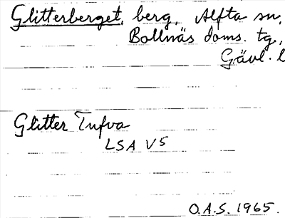 Bild på arkivkortet för arkivposten Glitterberget