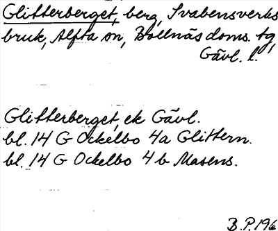 Bild på arkivkortet för arkivposten Glitterberget