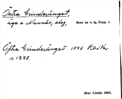 Bild på arkivkortet för arkivposten Östra Grinderänget