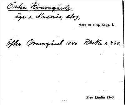 Bild på arkivkortet för arkivposten Östra Kvarngärde