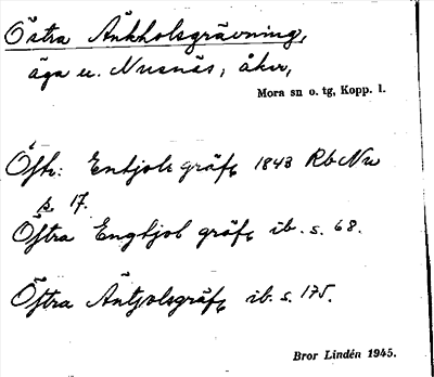 Bild på arkivkortet för arkivposten Östra Änkholsgrävning
