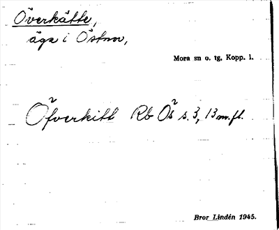 Bild på arkivkortet för arkivposten Överkätte