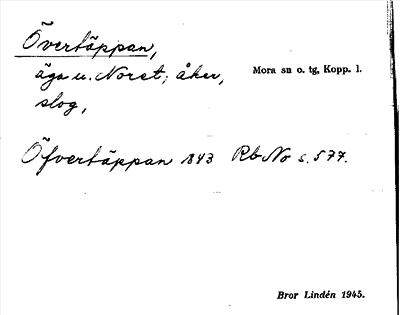 Bild på arkivkortet för arkivposten Övertäppan