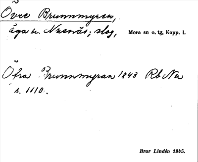 Bild på arkivkortet för arkivposten Övre Brunnmyren