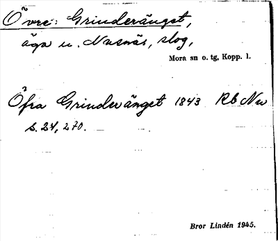 Bild på arkivkortet för arkivposten Övre Grinderänget