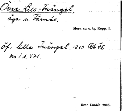 Bild på arkivkortet för arkivposten Övre Lill-Fuänget