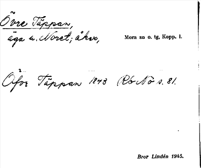Bild på arkivkortet för arkivposten Övre Täppan