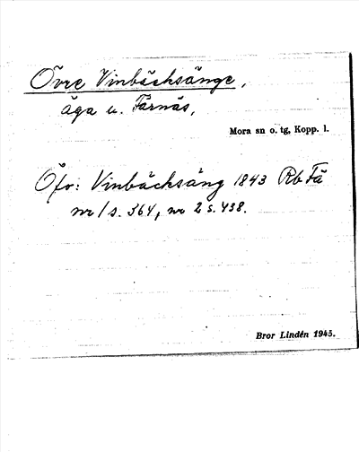 Bild på arkivkortet för arkivposten Övre Vinbäcksänge