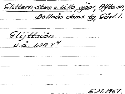 Bild på arkivkortet för arkivposten Glittern, Stora o. Lilla