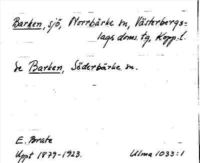 Bild på arkivkortet för arkivposten Barken