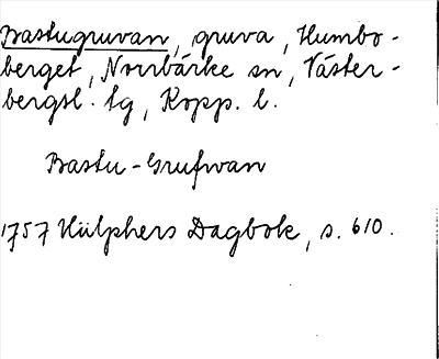 Bild på arkivkortet för arkivposten Bastugruvan