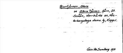 Bild på arkivkortet för arkivposten Bjurtjärnen, Stora, se Stora Tjärnen